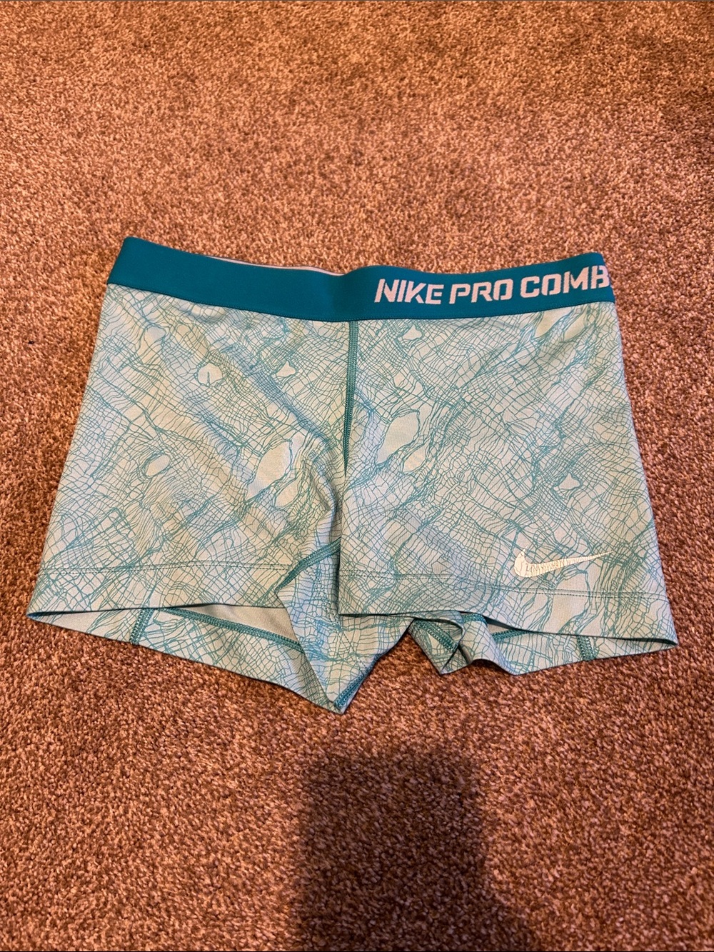 Nike Pro Combat Women’s Teal Shorts